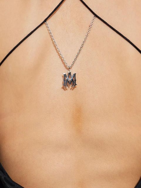 AMIRI monogram-pattern mini dress - Black