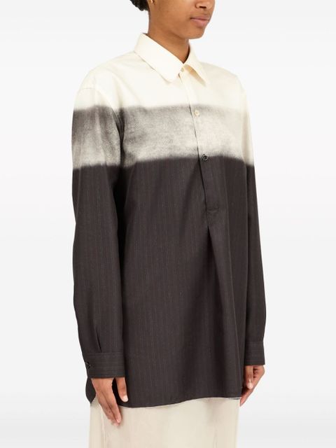 Maison Margiela Trompe l'oeil pinstripe-print shirt - Neutrals