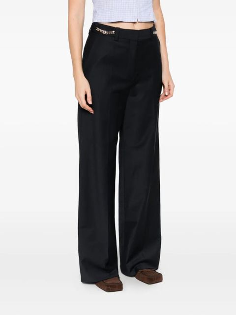 Maje chain-embellished trousers - Blue