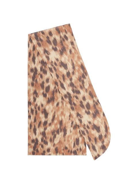 GANNI animal-print scarf - Neutrals - zdjęcie produktu nr 1