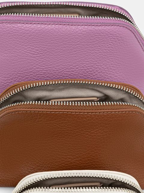 Coccinelle kosmetyczka skórzana 3-pack kolor fioletowy E5.TMF.25.04.01