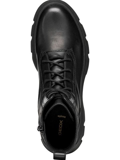 Geox botki D PLUETTE damskie kolor czarny na płaskim obcasie D565MD 043BC C9999