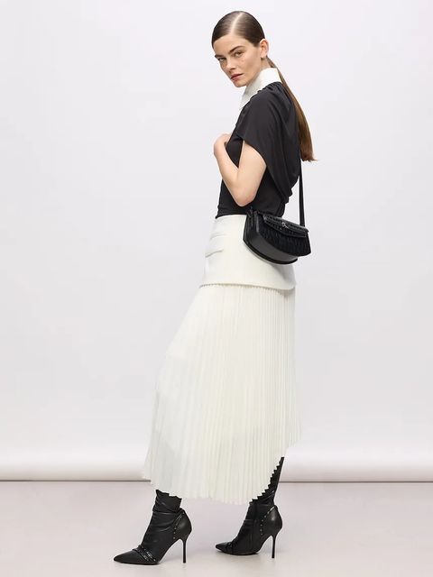 Karl Lagerfeld torebka skórzana Karl Lagerfeld Studio kolor czarny A4W30135