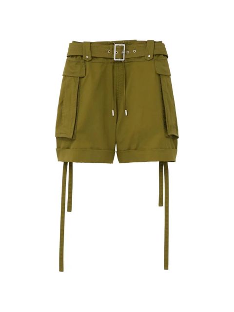 Alexander McQueen belted cargo shorts - Green - zdjęcie produktu nr 1
