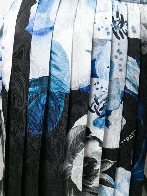 Off-White printed pleated skirt - Black