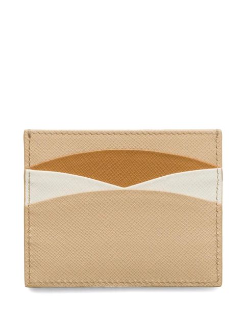 Prada logo card holder - Neutrals - zdjęcie produktu nr 2