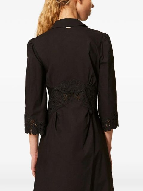 TWINSET lace midi dress - Black