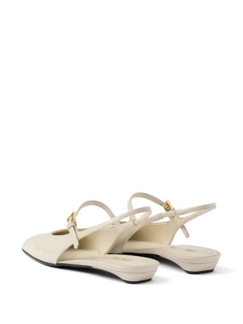 Prada leather slingback ballerinas - Neutrals