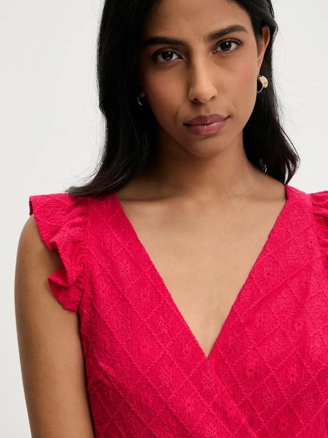 Answear.LAB sukienka kolor różowy maxi rozkloszowana