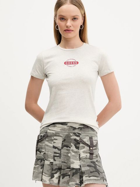 Guess Jeans t-shirt bawełniany damski kolor szary W5BI47 KCTX1 - zdjęcie produktu nr 1