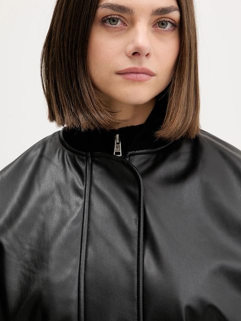 Desigual kurtka REVIVAL RICHMOND kolor czarny przejściowa oversize 25WAIP04