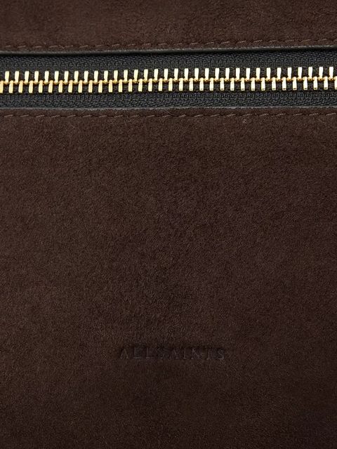 AllSaints torebka zamszowa kolor brązowy W346XD