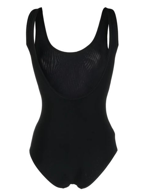 Jil Sander scoop-back logo-print swimsuit - Black - zdjęcie produktu nr 2