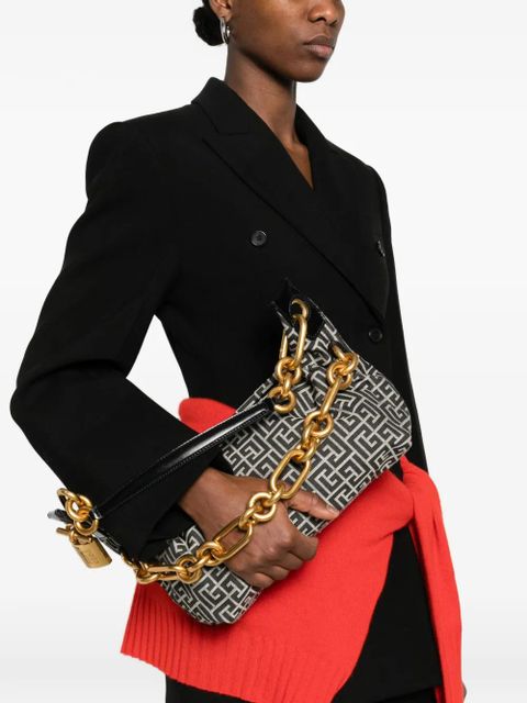Balmain medium monogram chain sync tote bag - Black - zdjęcie produktu nr 2