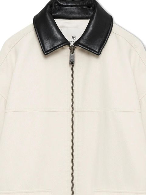 ANINE BING Holden contrast-collar jacket - Neutrals
