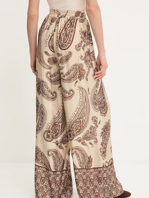 Answear.LAB spodnie damskie kolor brązowy proste high waist - zdjęcie produktu nr 2