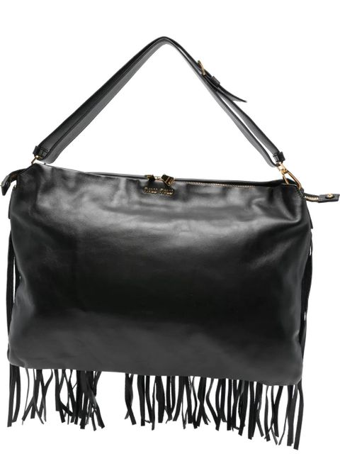 Miu Miu fringe leather shoulder bag - Black - zdjęcie produktu nr 1