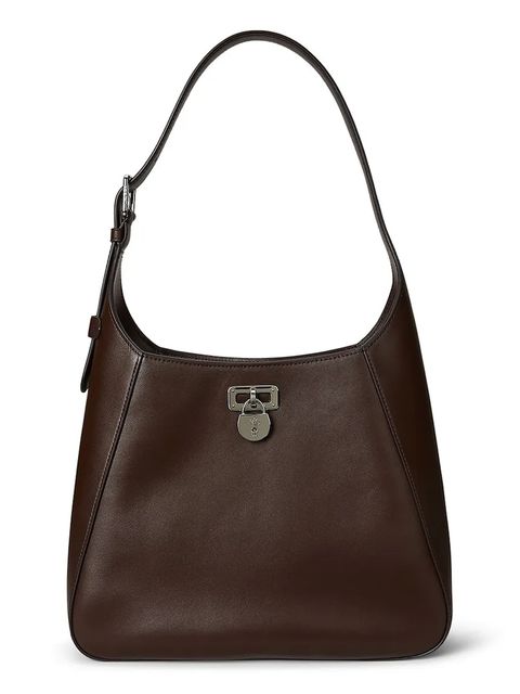 Lauren Ralph Lauren torebka skórzana kolor brązowy 431956790 - zdjęcie produktu nr 1