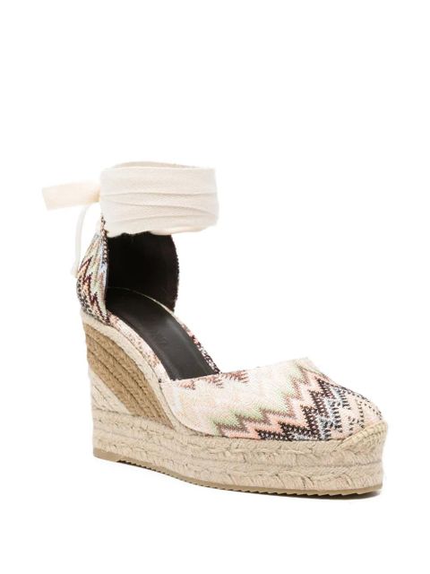 Missoni zigzag-pattern tie espadrilles - Neutrals