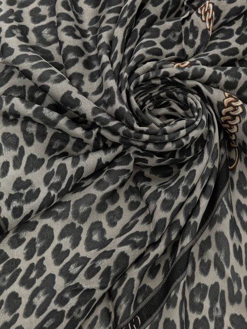 Guess szal damski kolor czarny wzorzysty AW5349 MOD03