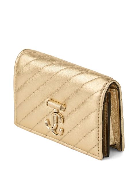 Jimmy Choo Curve Nello quilted wallet - Gold