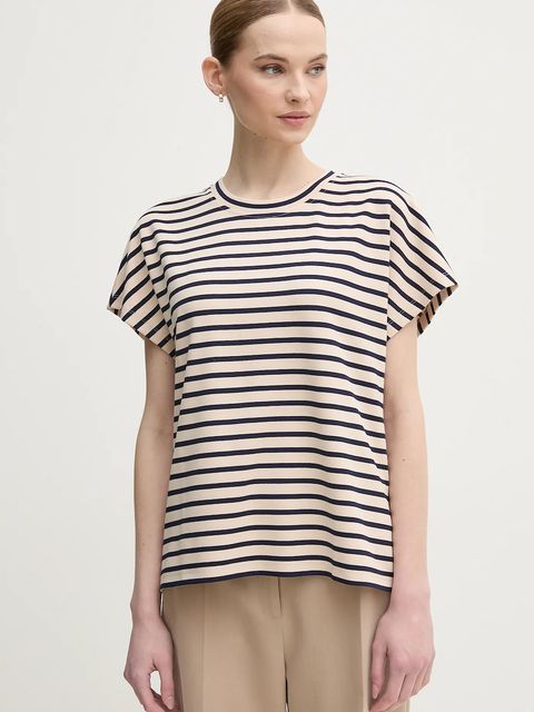 Marc Aurel t-shirt damski kolor beżowy 7677-7000-73858 - zdjęcie produktu nr 1