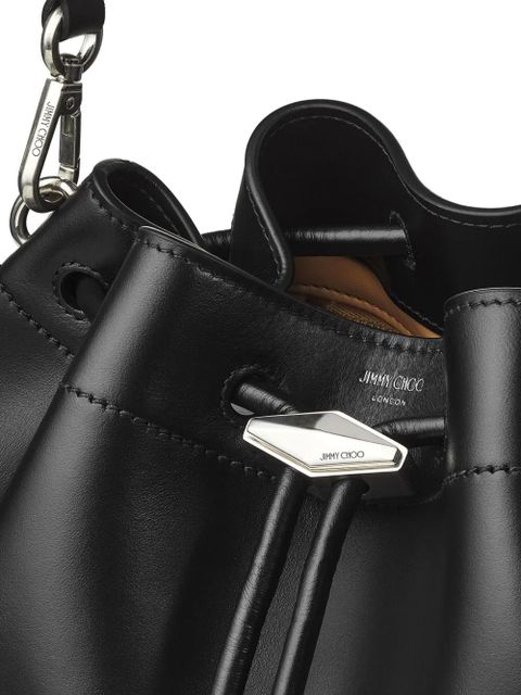 Jimmy Choo medium Cinch leather bucket bag - Black