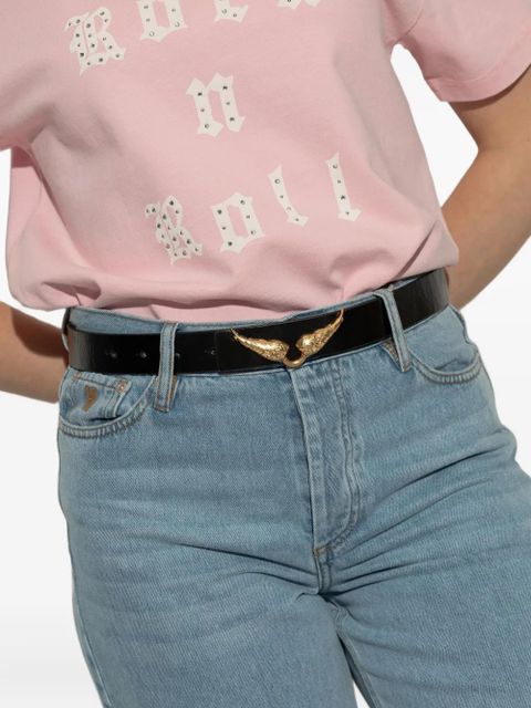 Zadig&Voltaire winged-buckle leather belt - Black
