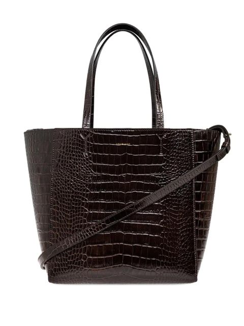 ANINE BING Embossed strap tote bag - Brown - zdjęcie produktu nr 1