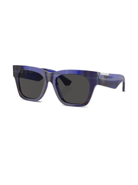 Burberry Eyewear check wayfarer-frame sunglasses - Blue - zdjęcie produktu nr 2