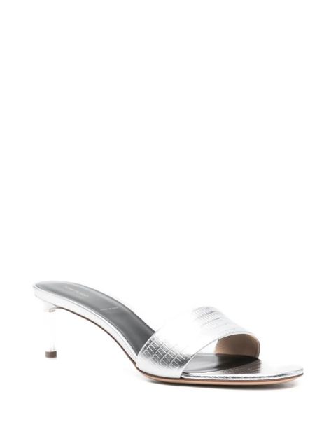 TOM FORD metallic-finish leather sandals - Silver - zdjęcie produktu nr 2