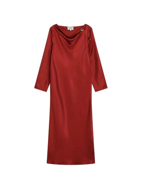 LouLou de Saison Zoya draped asymmetric dress - Red - zdjęcie produktu nr 1