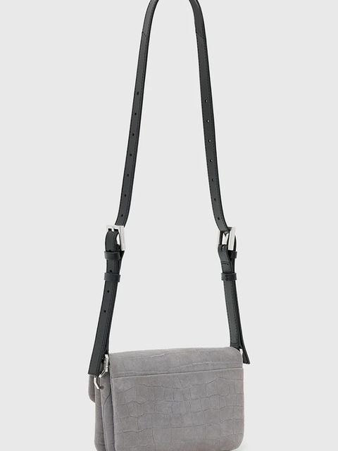 AllSaints torebka skórzana JUPITER kolor szary W354XC