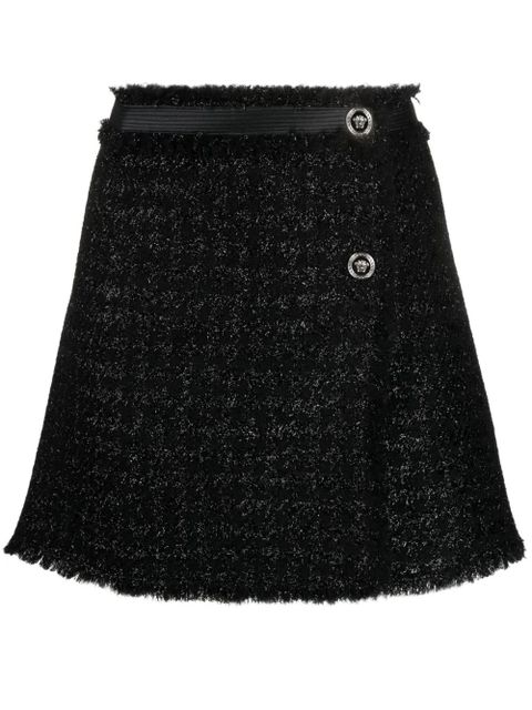 Versace tweed wrap miniskirt - Black - zdjęcie produktu nr 1