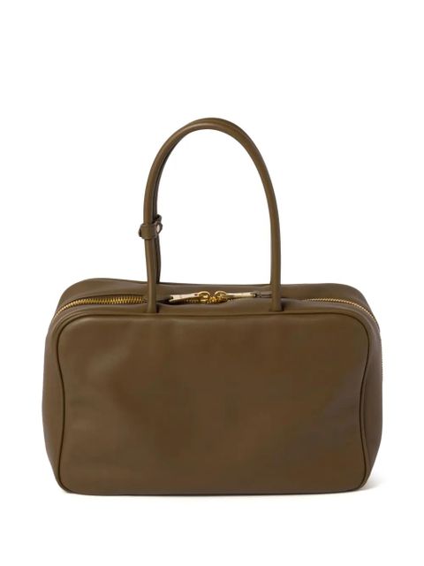 Miu Miu Leather Beau tote bag - Green - zdjęcie produktu nr 2