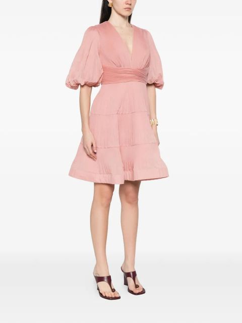 ZIMMERMANN V-neck mini dress - Pink