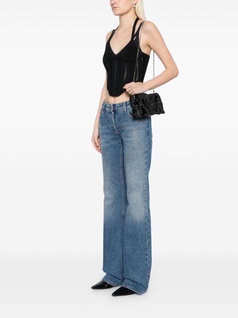 Off-White logo-embossed crossbody bag - Black