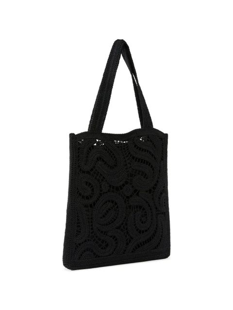 PINKO medium crocheted tote bag - Black - zdjęcie produktu nr 2