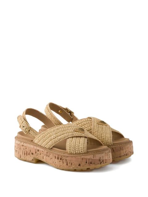 Prada crochet-strap sandals - Neutrals - zdjęcie produktu nr 2