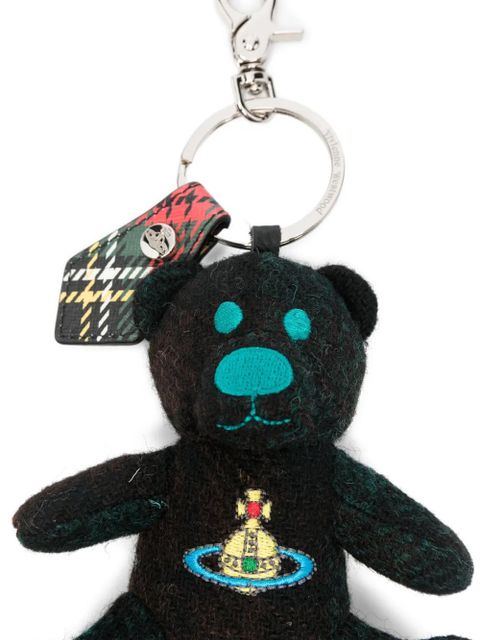 Vivienne Westwood teddy-bear keyring - Green