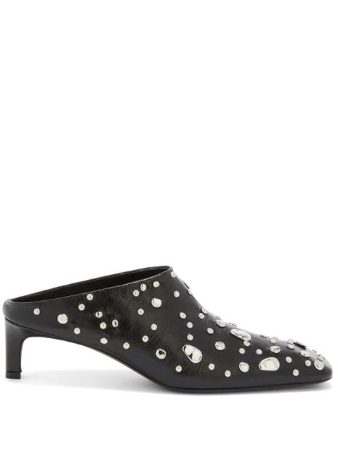 Jil Sander 45mm rivet-detail leather mules - Black - zdjęcie produktu nr 1