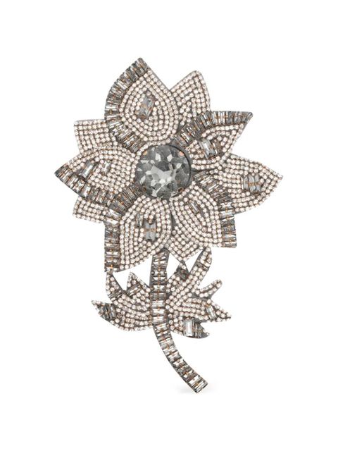 Essentiel Antwerp flower-shaped rhinestone brooch - Grey - zdjęcie produktu nr 1