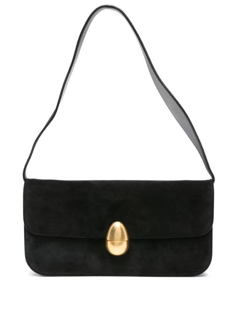 NEOUS clasp-fastening suede shoulder bag - Black - zdjęcie produktu nr 1