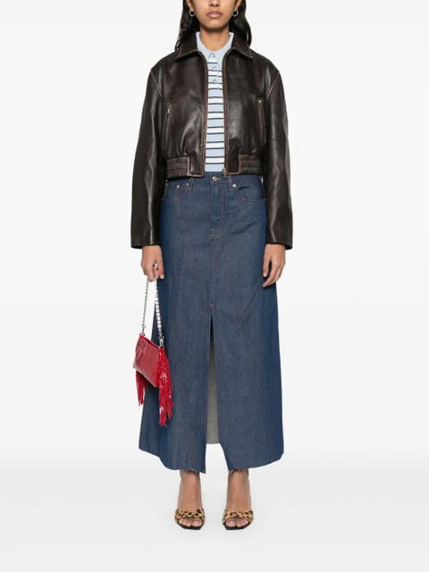 Maje leather jacket - Brown - zdjęcie produktu nr 2