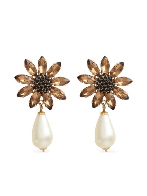 Dolce & Gabbana flower faux-pearl earrings - Gold - zdjęcie produktu nr 1