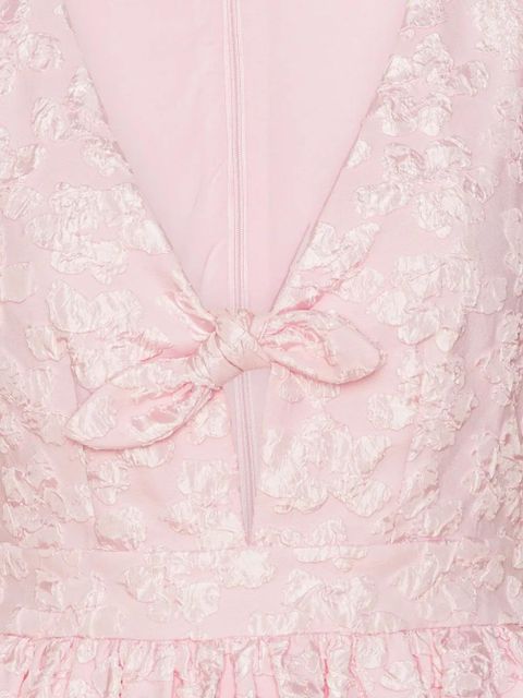 ROTATE BIRGER CHRISTENSEN puff-sleeve jacquard top - Pink