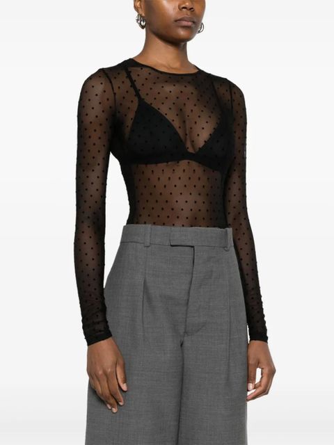 WARDROBE.NYC polka-dot bodysuit - Black