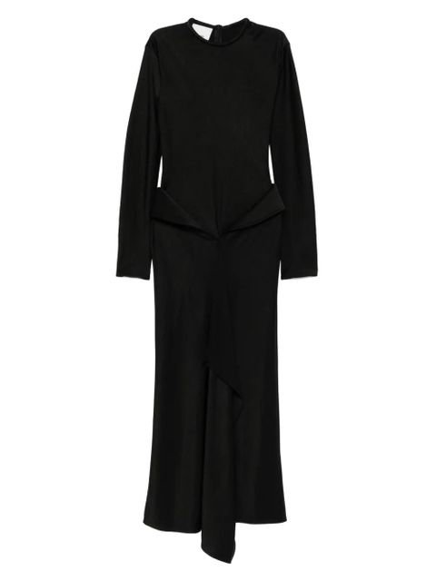 Nanushka crew-neck draped maxi dress - Black - zdjęcie produktu nr 1