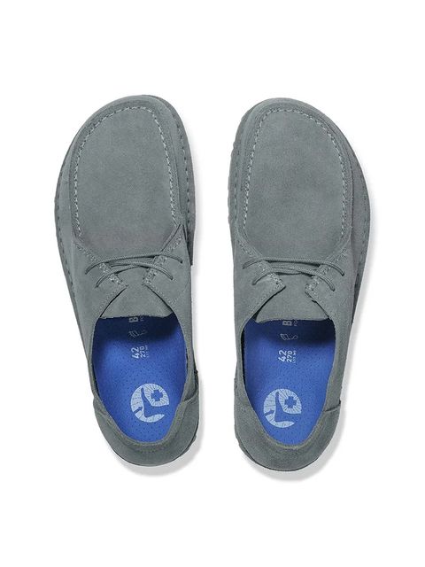 Birkenstock półbuty zamszowe Utti Lace kolor szary 1030035