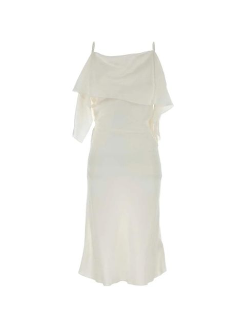 MM6 Maison Margiela ruffled midi dress - Neutrals - zdjęcie produktu nr 1